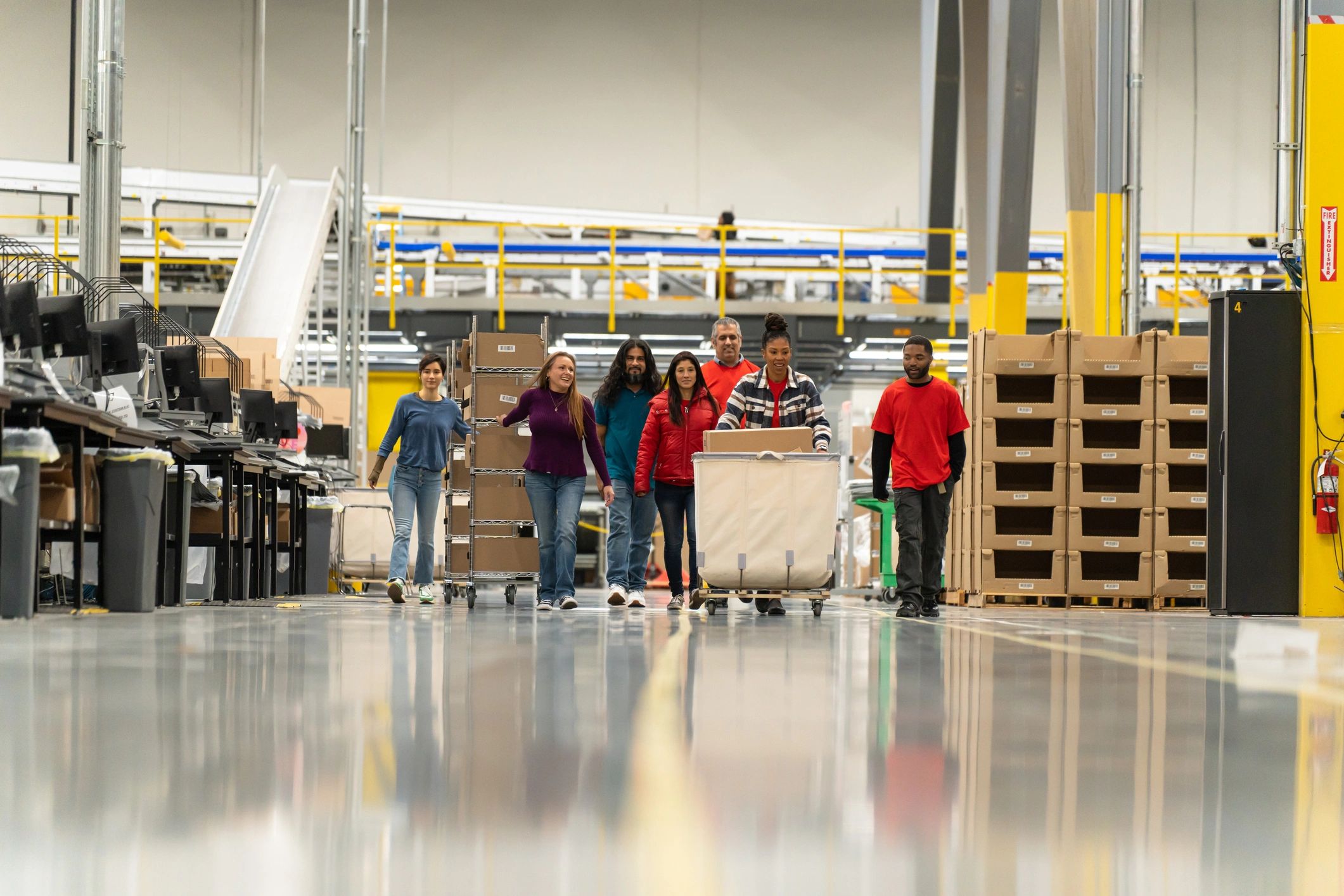 Warehouse team supporting trade fulfillment and supplier operations