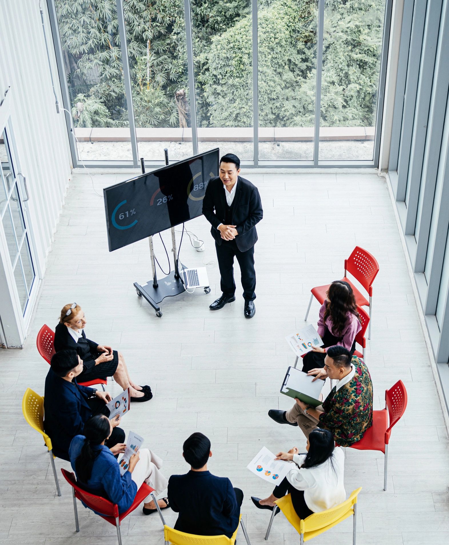 Business partners meeting in an office