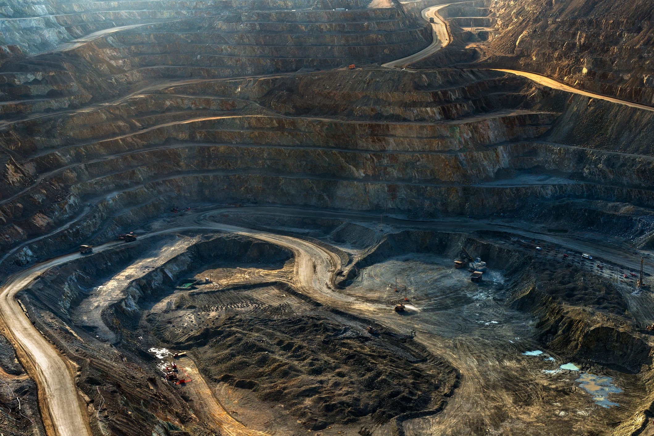 Large open pit mine representing minerals and mining supply