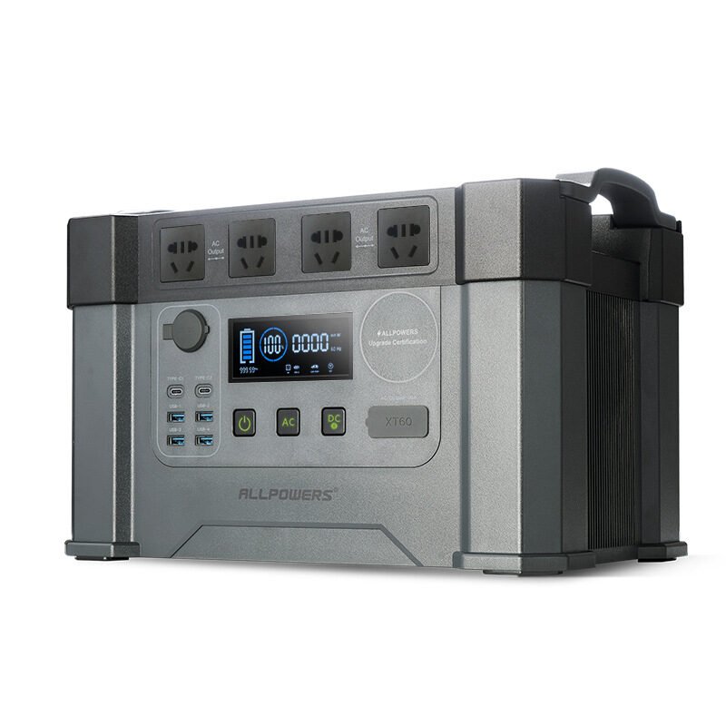 2000W Large Capacity LiFePO4 IP55 Protection Outdoor Solar Power Station Portable Solar Generator Energy System for Home Use