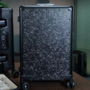 High-end Forged Black Carbon Fiber Travel Bag 174 Rivets Combination TSA Lock TPE Silent Wheels Support 1pc Sample