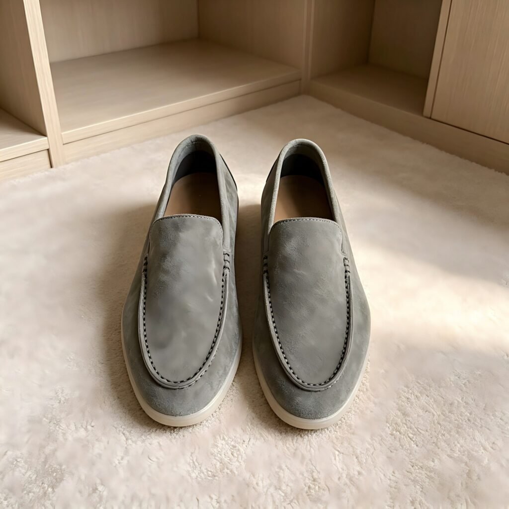 Italian Style Luxury Suede Loafers Men's High-quality Leather Soft Soled Comfortable Casual Shoes