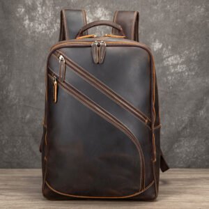 MARRANT Full Grain Crazy Horse Genuine Leather Backpack Large Waterproof Travel Laptop Backpacks Leather Backpack for Men