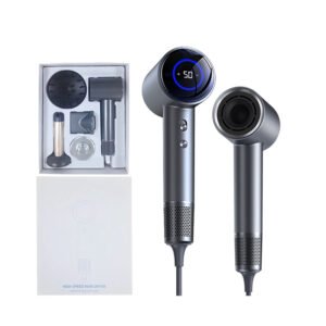 Professional Ionic Plastic Hair Dryer with Concentrator Nozzle 1600W 2-Speed Settings for Household Hotel Car RV & Outdoor Use