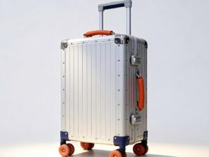 OEM/ODM Service Available Custom Logo Aerospace Aluminum Suitcase with Microfiber Leather Handle Modern Valise Luggage Set