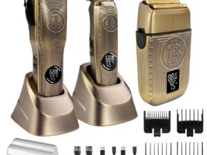 Retro Electric Man Rechargeable Hair Trimmer Metal Handle 6000-7000 RPM 2000mAh Battery Safety Feature for Carving Hair Cutting
