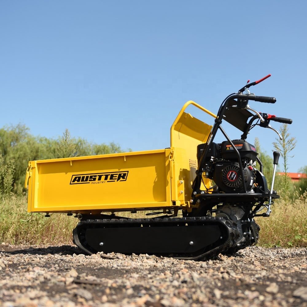 AUSTTER 500KG Hydraulic Gasoline Engine Powered Crawler Barrow Mini Tracked Dumper Small Mini Dumper