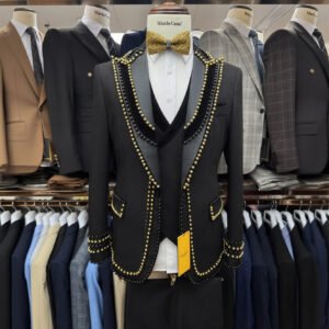 Elite Tailored Suits Triple Piece Collection Luxury Blazer Dress Pants Vest Private Label Service Rapid Turnaround