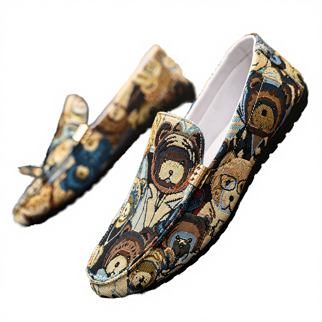 Custom Men's Training Loafers Canvas Slip-On Shoes Fashion Trending Waterproof Breathable PVC Insole Walking Spring Summer
