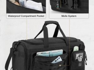 Custom 3 in 1 Large 50L Polyester Outdoor Travel Weekender Bags Gym Duffle Backpack with Tactical Design and Shoes Compartment