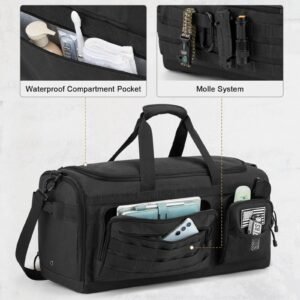 Custom 3 in 1 Large 50L Polyester Outdoor Travel Weekender Bags Gym Duffle Backpack with Tactical Design and Shoes Compartment