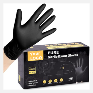 USA Direct 5MIL Custom Black Blue Pink 100% Nitrile Safety Gloves Latex Free for Barber Tattoo Shop Beauty Boxed Directly