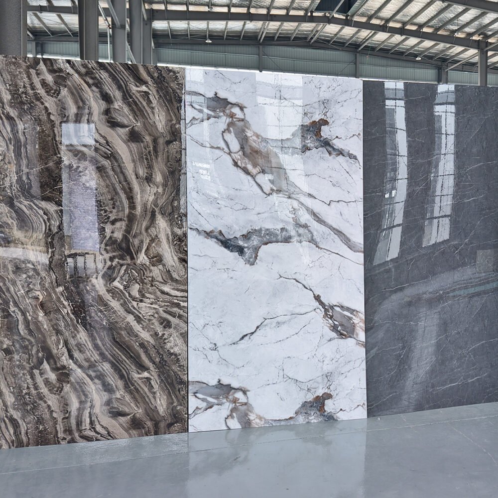 EM Wholesale Bamboo Charcoal Wood Veneer Carbon Crystal Board Waterproof Decorative Marble Sheet for Interior and Engineering