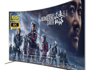65 Inch Curved LED Smart TV 4K Ultra HD HDR Android Multi-Language Support ISDB/PAL/Ntsc Refresh Rate Black/Silver Mainland