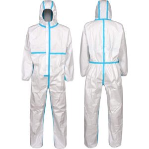 USA Direct Safety Medical Protective Coveralls CE Certified Anti-static Waterproof Fully Encapsulating 65g Thickened Sizes