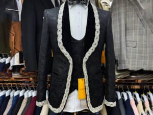 Mens Business Suits 3 Piece Set Slim Fit Jacket Vest Pants Professional Office Attire Italian Stretch Fabric Interview Outfit