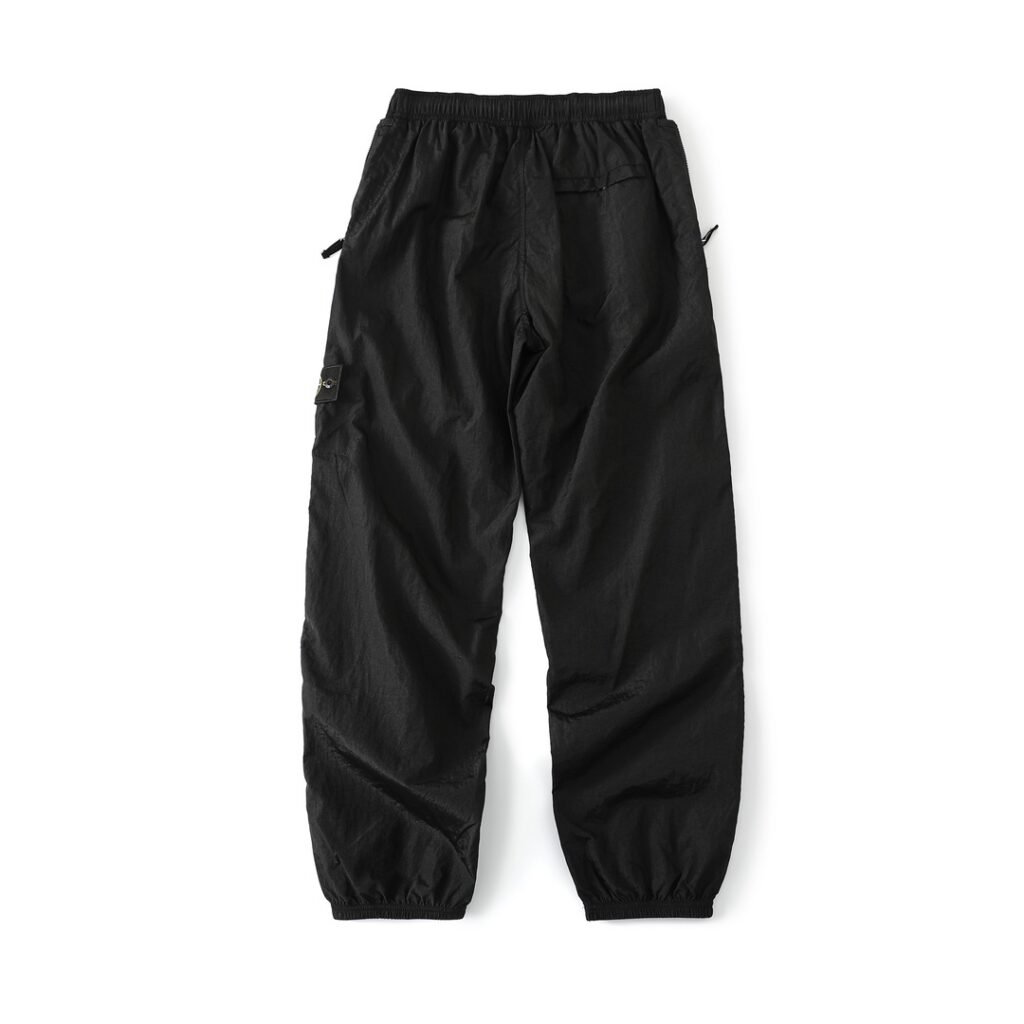 Designer brand embroidery patch compass casual metal nylon stone waterproof reflective hip-hop loose island pants for men