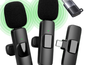 K9 Mini Type-C Wireless Condenser Lavalier Microphone Noise Cancelling Omni-directional Metal Lapel/Accessory Clips Phone Camera