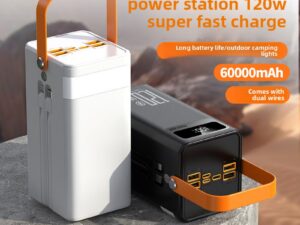 Factory Price High Capacity 30000mAh 50000mAh 60000mAh Outdoor Fast Charging Mobile Power Banks with LED Lights Power Station