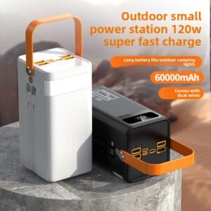 Factory Price High Capacity 30000mAh 50000mAh 60000mAh Outdoor Fast Charging Mobile Power Banks with LED Lights Power Station