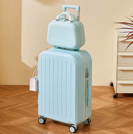 Hardside Travel Luggage Set 18-Inch Cabin Size Spinner Wheels ABS Material Suitcase for Travelling