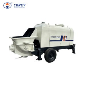 Corey Electric/Diesel Portable Large Capacity Concrete Pump High Pressure Concrete Pump Trailer with Motor