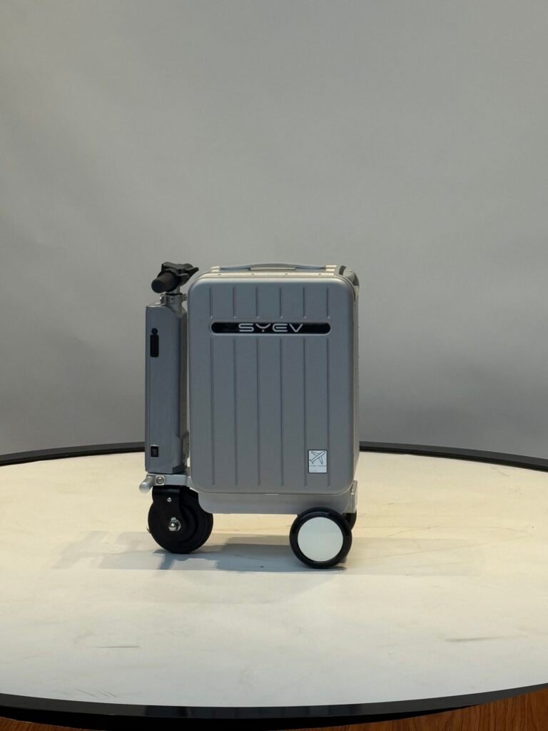 Outdoor Travel Motorized Suitcase Aluminum Alloy ABS Hard Shell Carry On Luggage with 16KM Battery Range and 200W Motor