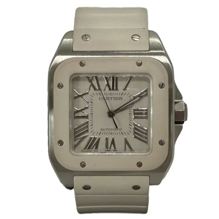 Cartier Santos 100 Medium, ref W20129U2, model 2878.