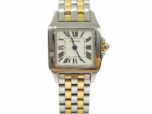 Cartier Santos Demoiselle, Size Small, 18k yellow gold & stainless steel. 2017 model, Ref: W25066Z6