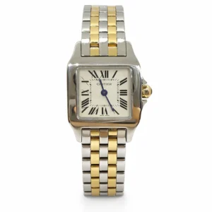 Cartier Santos Demoiselle, Size Small, 18k yellow gold & stainless steel. 2017 model, Ref: W25066Z6