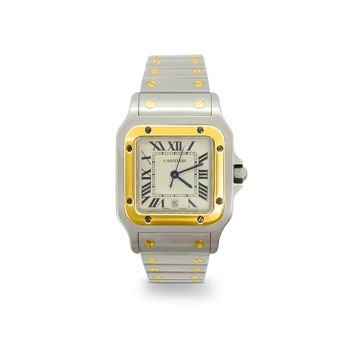 Cartier Santos Galbée in stainless steel and gold (Ref: 1156)