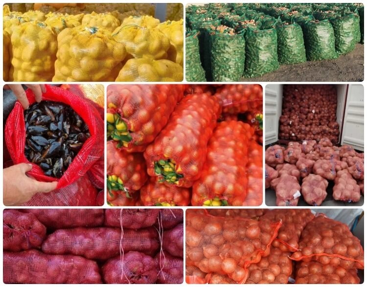 New PE Potatoes Woven Leno Mesh Net Bag 50 kg for Packing Onions and Oranges