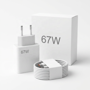 67W Super Fast Charging USB Adapter with 6A Type C Cable Phone Charger Fast Power Delivery Wall Charger for Mobile Phone