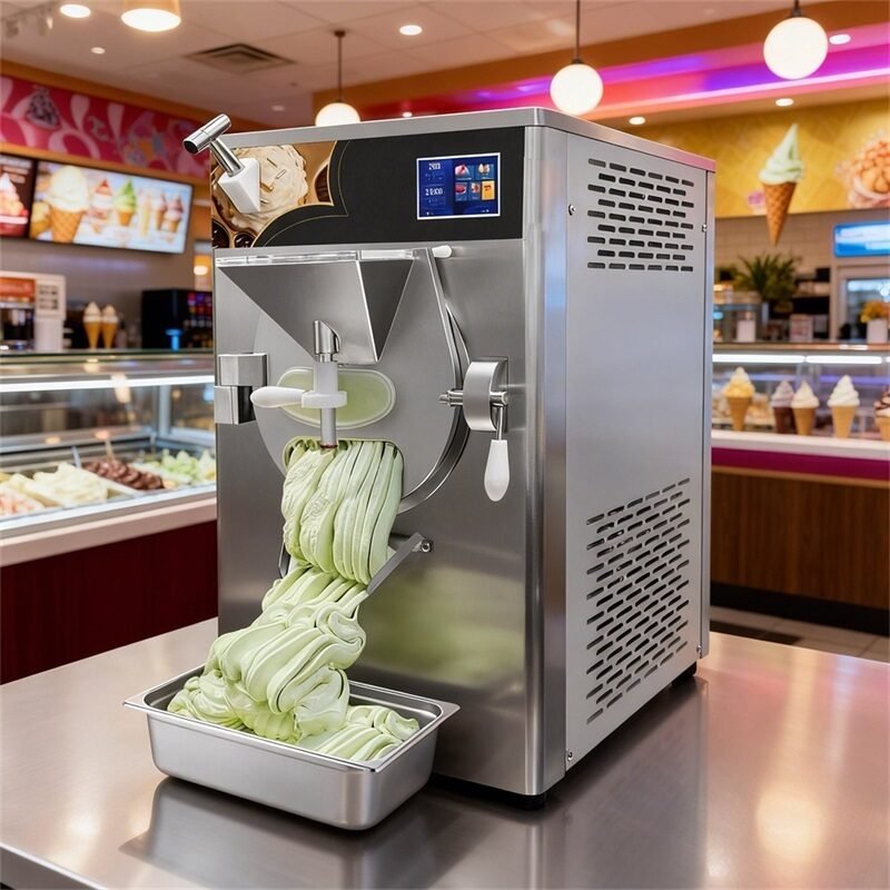 New Commercial Multifunctional Hard Ice Cream Bar & Gelato Machine Air Cooled Countertop Batch Freezer Ice Cream Maker