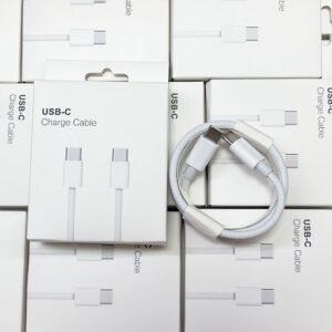 1M 60W USB-C USB-C Fast Charging Cable Nylon Jacket Pure Copper Conductor for iPhone 16/17 Max Pro Computer Color Box Included