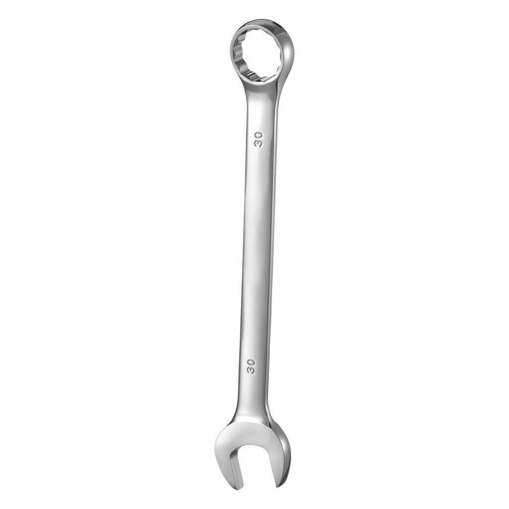 44-Piece SAE Metric Combination Wrench Set 12-Point Box End 15 Degrees Angled Open End Roll Type