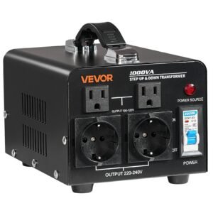 Heavy Duty 1000VA Step Up/Down Power Transformer Convert 110V 220V for Travel Adapters Model D0100X3LUBT