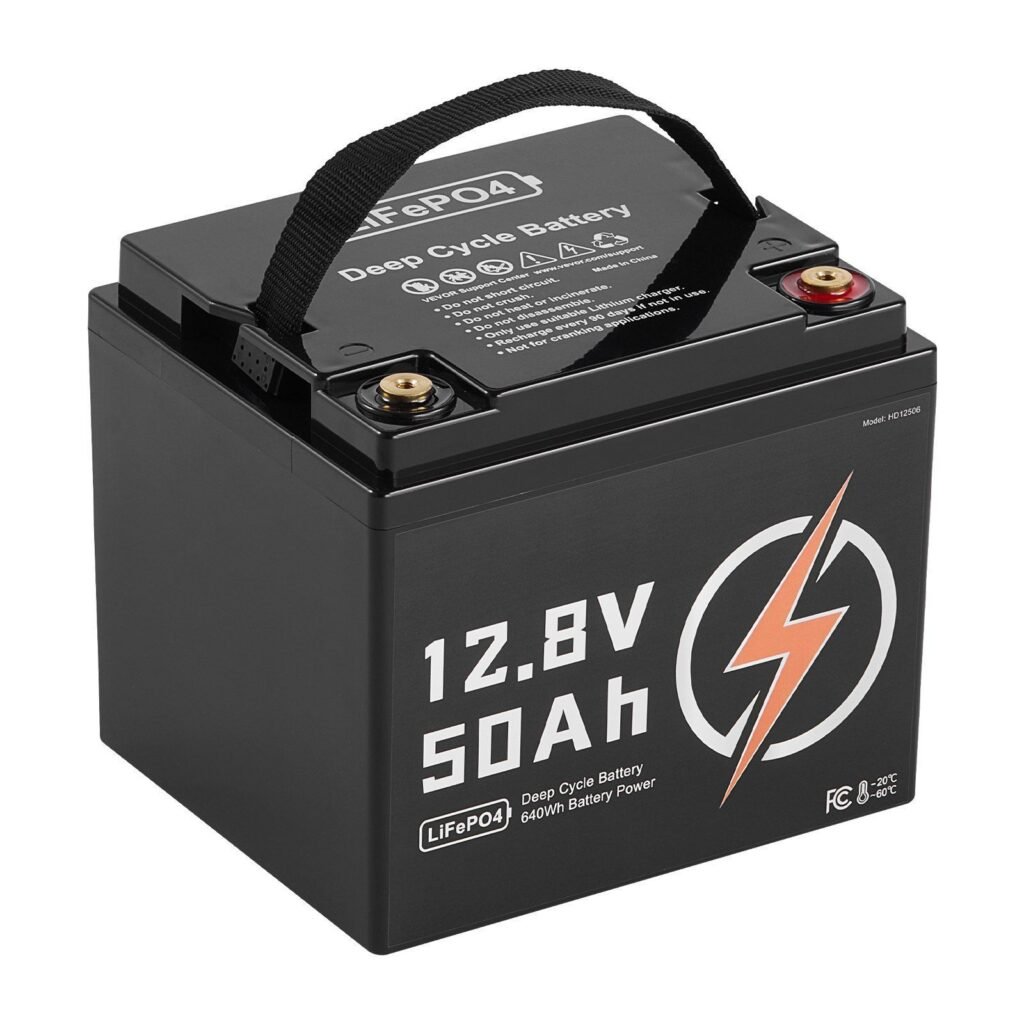 12V 50Ah Deep Cycle Lithium Iron Phosphate Battery 15000 Cycles Low Temperature Prot Built-in BMS for Home Energy Storage