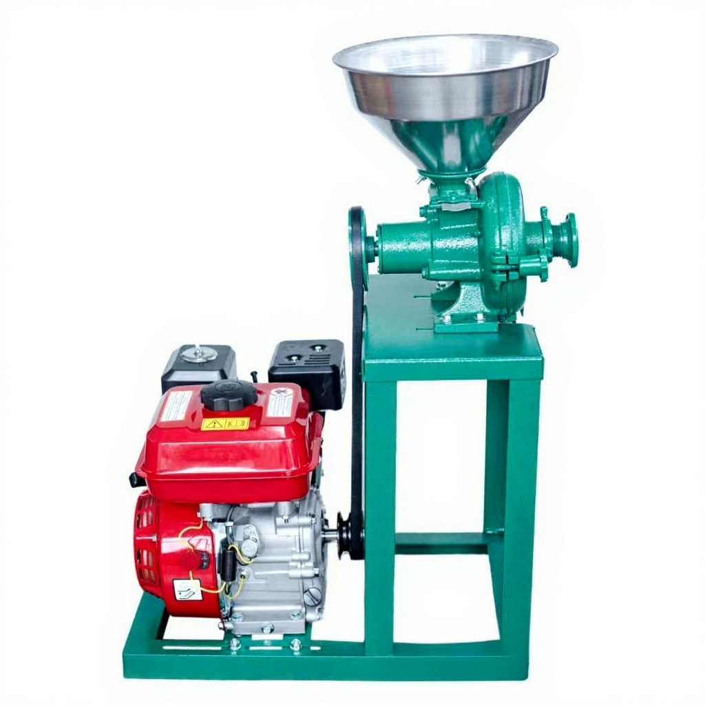 LIANHENONGMU Gasoline-powered 0.75-3HP Small Household Multi-grain Soybean Wet/dry Dual-use Pulping and Grinding Machine