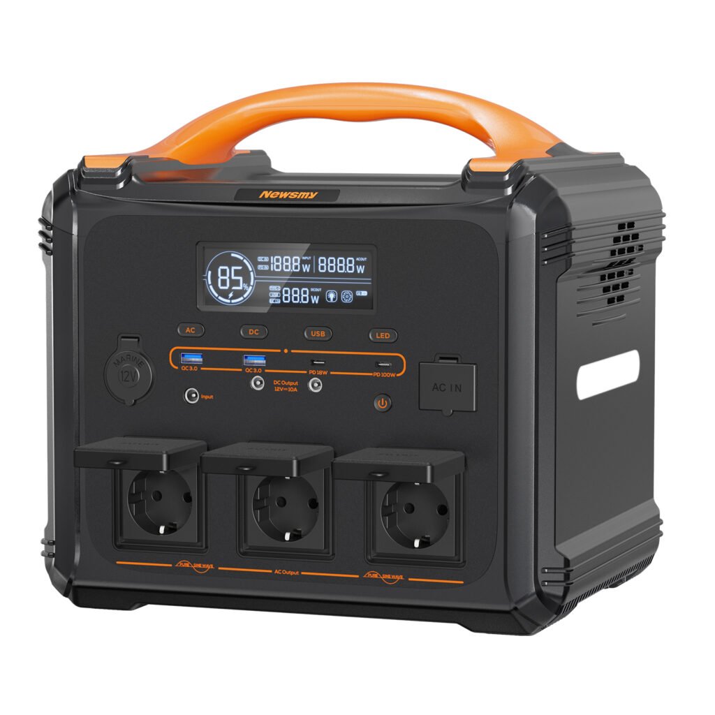 1200w Power Station Lithium Battery 100% New , Multi-function Solar Generator AC,DC USB ,TYPE-C Output for Camping and Travel