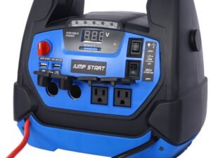 Portable Power Station 1800 Amps Rechargeable Jump Starter for Gas Diesel Vehicles Air Compressor AC 12V DC USB Power Features - Image 1