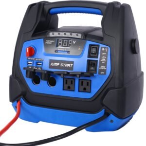 Portable Power Station 1800 Amps Rechargeable Jump Starter for Gas Diesel Vehicles Air Compressor AC 12V DC USB Power Features