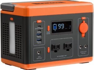Portable 296Wh Power Station with 300W(Peak 600W) Lithium-Ion Backup Battery Solar Powered Pure Sine Wave AC Outl