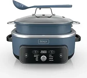 PossibleCooker™ PRO Plus 9-in-1, 8.5-qt, Blue Macaron, MC2001 Replaces 16 appliances, 1400W, Slow Cook, Sear, Sauté, Proof, Pasta/Rice, oven-safe ceramic pot, cooker-to-oven-to-table