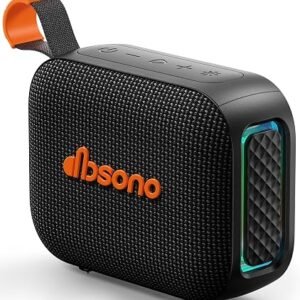 Portable Bluetooth Speaker Line-in Support: IPX5 Waterproof, Black Up to 24H Playtime, HD Sound, TWS Pairing, LED Light, Outdoor Speaker for Beach, Pool, Travel, School Supplies for Adult Teen Visit the dbsono Store