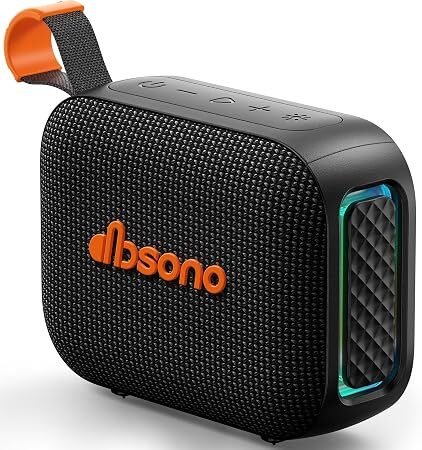 Portable Bluetooth Speaker Line-in Support: IPX5 Waterproof, Black Up to 24H Playtime, HD Sound, TWS Pairing, LED Light, Outdoor Speaker for Beach, Pool, Travel, School Supplies for Adult Teen Visit the dbsono Store