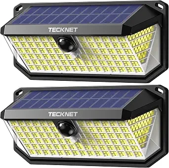 TECKNET 416 LED Solar Lights Outdoor Motion Sensor Waterproof 4200lm,2 Pack