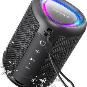 Portable Bluetooth Speaker Gift Ideas: Outdoor Travel Essentials Waterproof Powerful HD Sound, Dynamic Lights, 15H Playtime, BT 5.3, TWS Pairing, IPX5 Beach|Camping|Pool Accessories, Halloween Music Visit the CHIFENCHY Store