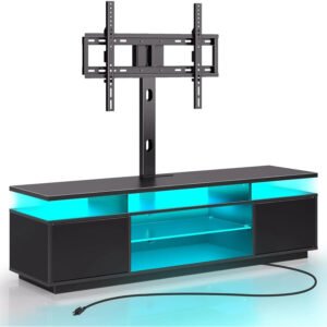 Rotatable TV Stand with Power Outlet and 59.1-Inch Stand for 32/45/50 TVs