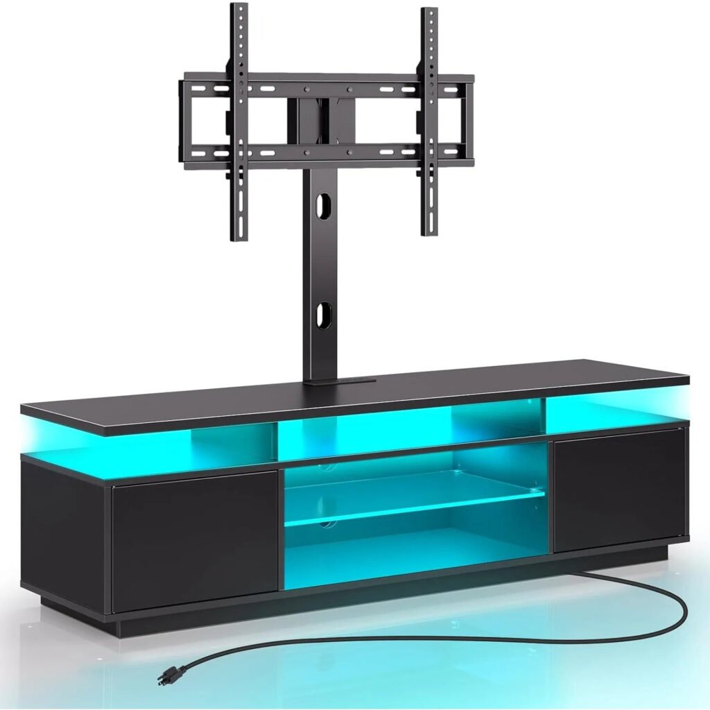 Rotatable TV Stand with Power Outlet and 59.1-Inch Stand for 32/45/50 TVs